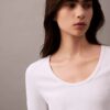 Cotton Contour Rib U-Neck Tee Cotton Contour Rib U-Neck Tee