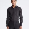 Cotton Herringbone Slim Fit Dress Shirt
