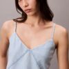 Cotton Linen Blend Denim Tank Top