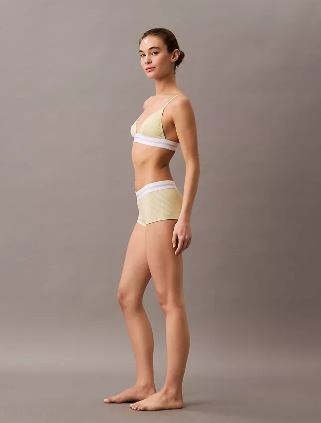 Cotton Modal Stretch Rib Unlined Triangle Bralette Cotton Modal Stretch Rib Unlined Triangle Bralette