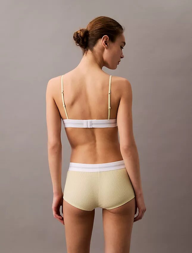 Cotton Modal Stretch Rib Unlined Triangle Bralette Cotton Modal Stretch Rib Unlined Triangle Bralette