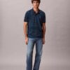 Cotton Pique Stripe Classic Polo Shirt