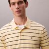 Cotton Pique Stripe Classic Polo Shirt