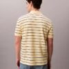Cotton Pique Stripe Classic Polo Shirt