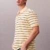 Cotton Pique Stripe Classic Polo Shirt