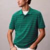 Cotton Pique Stripe Classic Polo Shirt Cotton Pique Stripe Classic Polo Shirt