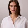 Cotton Poplin Boxy Button-Down Shirt Cotton Poplin Boxy Button-Down Shirt