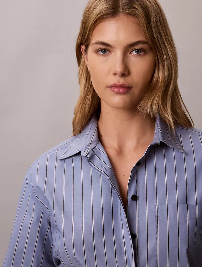 Cotton Poplin Boxy Button-Down Shirt Cotton Poplin Boxy Button-Down Shirt