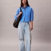 Cotton Poplin Cropped Boxy Button-Down Shirt Cotton Poplin Cropped Boxy Button-Down Shirt