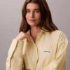 Cotton Poplin Cropped Sleep Shirt