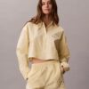 Cotton Poplin Cropped Sleep Shirt