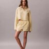 Cotton Poplin Cropped Sleep Shirt