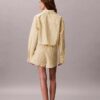 Cotton Poplin Cropped Sleep Shirt