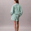 Cotton Poplin Cropped Sleep Shirt