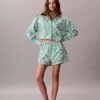 Cotton Poplin Cropped Sleep Shirt