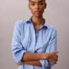 Cotton Poplin Emblem Logo Stripe Button-Down Shirt Cotton Poplin Emblem Logo Stripe Button-Down Shirt