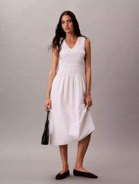 Cotton Poplin Midi Dress Cotton Poplin Midi Dress