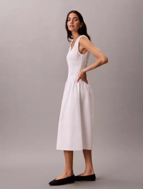 Cotton Poplin Midi Dress Cotton Poplin Midi Dress