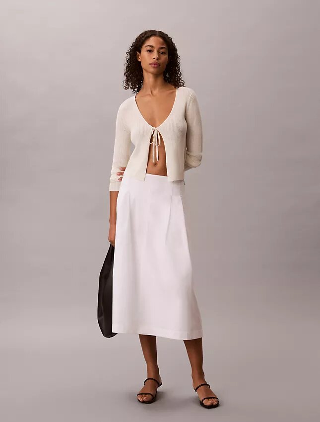 Cotton Poplin Midi Skirt Cotton Poplin Midi Skirt