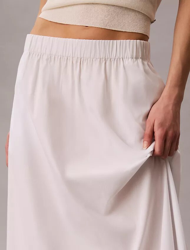 Cotton Poplin Midi Skirt Cotton Poplin Midi Skirt