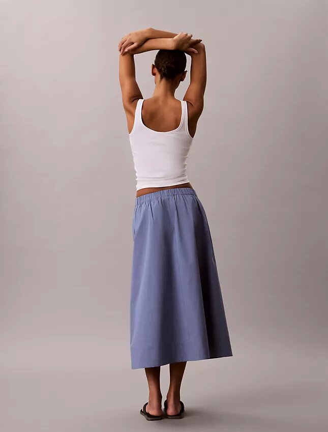 Cotton Poplin Midi Skirt Cotton Poplin Midi Skirt