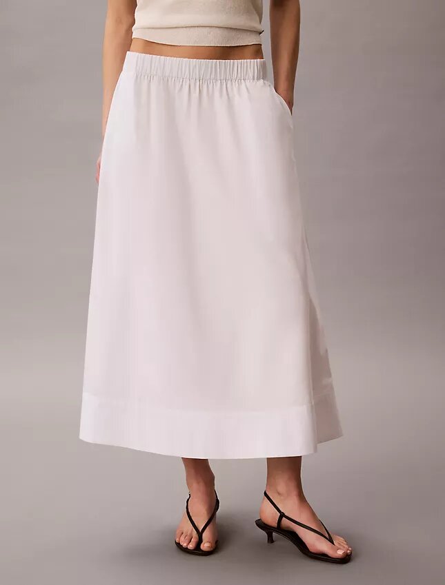 Cotton Poplin Midi Skirt Cotton Poplin Midi Skirt