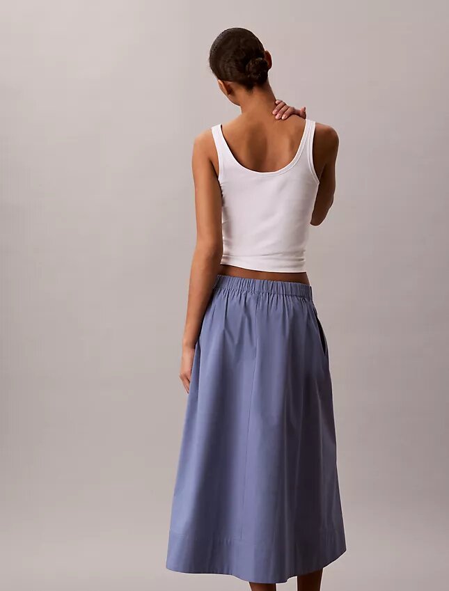 Cotton Poplin Midi Skirt Cotton Poplin Midi Skirt