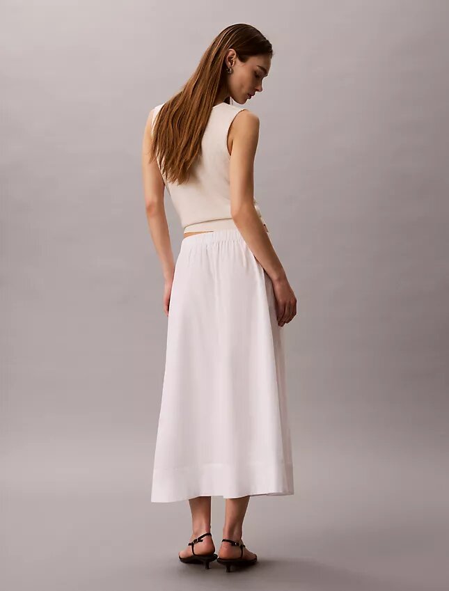 Cotton Poplin Midi Skirt Cotton Poplin Midi Skirt