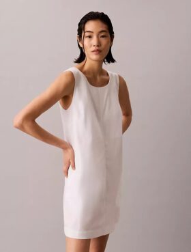 Cotton Poplin Mini Dress