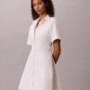 Cotton Poplin Mini Shirt Dress