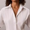 Cotton Poplin Mini Shirt Dress