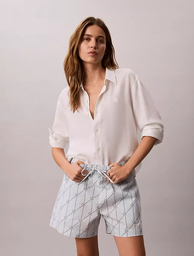 Cotton Poplin Printed Shorts Cotton Poplin Printed Shorts