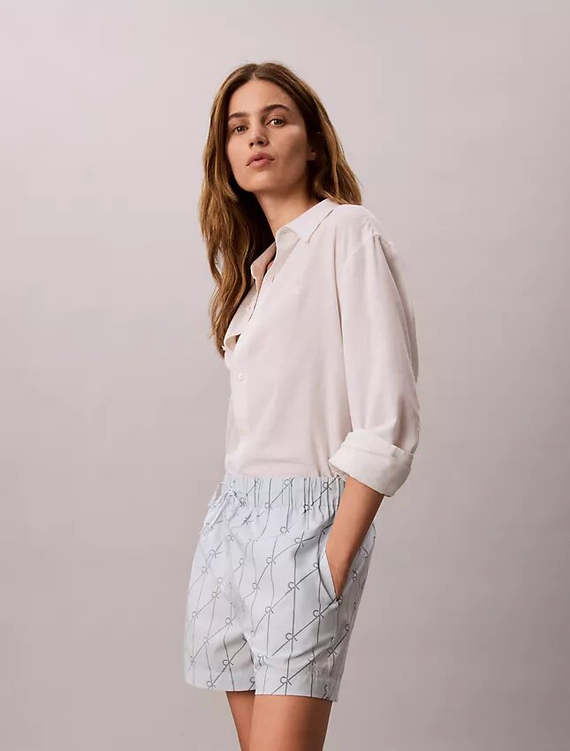Cotton Poplin Printed Shorts Cotton Poplin Printed Shorts
