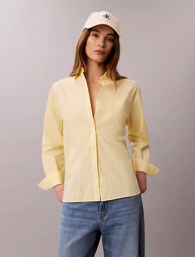 Cotton Poplin Relaxed Button-Down Shirt Cotton Poplin Relaxed Button-Down Shirt