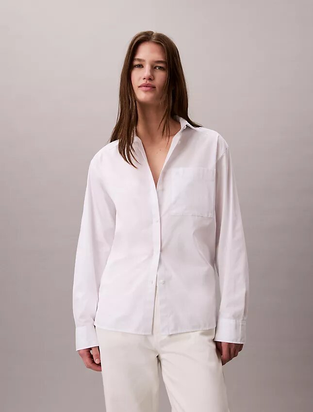 Cotton Poplin Relaxed Button-Down Shirt Cotton Poplin Relaxed Button-Down Shirt