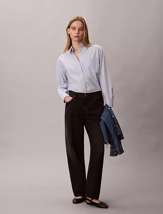 Cotton Poplin Relaxed Button-Down Shirt Cotton Poplin Relaxed Button-Down Shirt