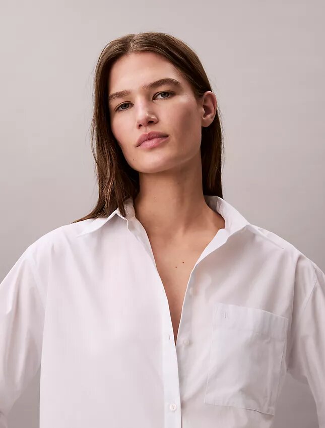 Cotton Poplin Relaxed Button-Down Shirt Cotton Poplin Relaxed Button-Down Shirt