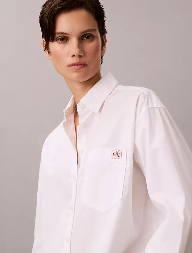 Cotton Poplin Relaxed Button-Down Shirt Cotton Poplin Relaxed Button-Down Shirt