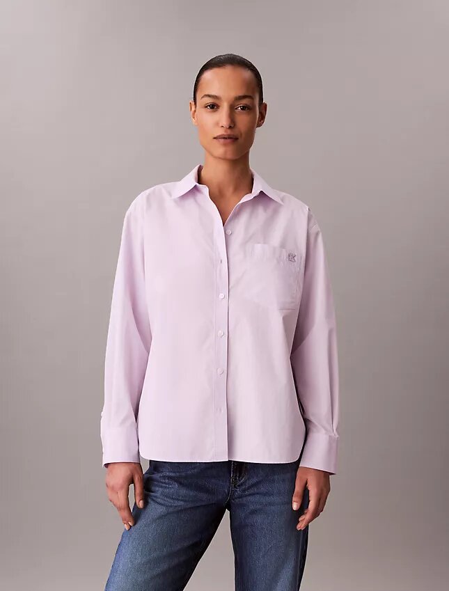 Cotton Poplin Relaxed Button-Down Shirt Cotton Poplin Relaxed Button-Down Shirt
