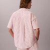Cotton Poplin Relaxed Short Sleeve Sleep Shirt