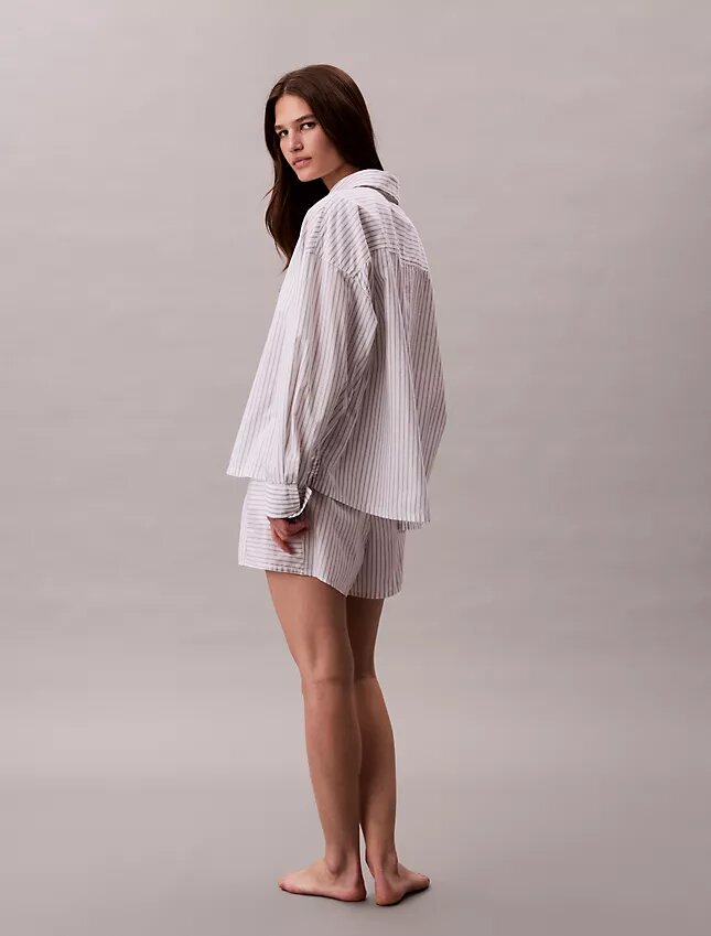 Cotton Poplin Relaxed Sleep Button-Down Shirt Cotton Poplin Relaxed Sleep Button-Down Shirt