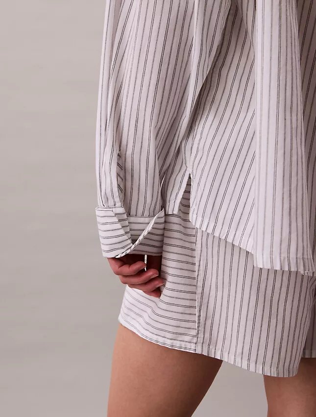 Cotton Poplin Relaxed Sleep Button-Down Shirt Cotton Poplin Relaxed Sleep Button-Down Shirt