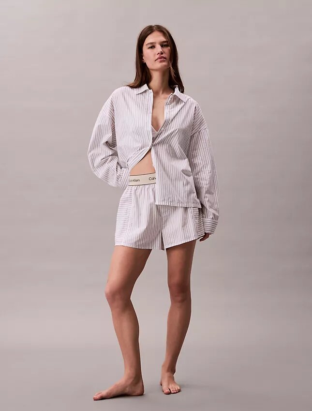 Cotton Poplin Relaxed Sleep Button-Down Shirt Cotton Poplin Relaxed Sleep Button-Down Shirt