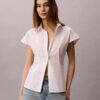 Cotton Poplin Short Sleeve Button-Down Shirt Cotton Poplin Short Sleeve Button-Down Shirt