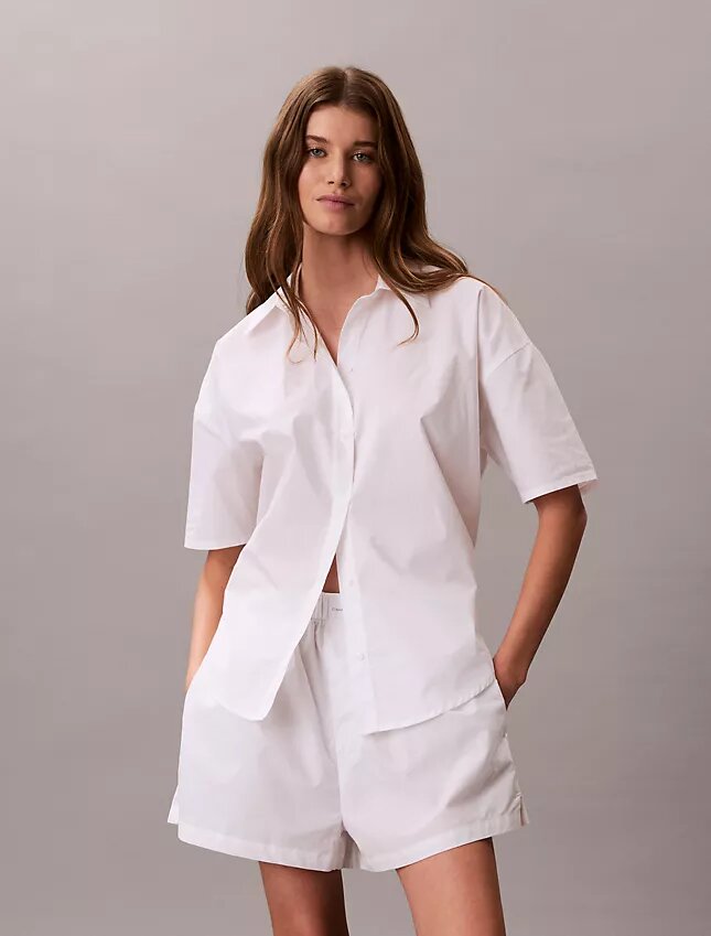Cotton Poplin Sleep Shorts Cotton Poplin Sleep Shorts