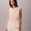 Cotton Poplin Sleeveless Blouse
