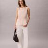 Cotton Poplin Sleeveless Blouse