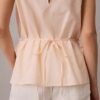 Cotton Poplin Sleeveless Blouse
