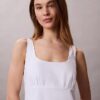 Cotton Poplin Sleeveless Midi Dress