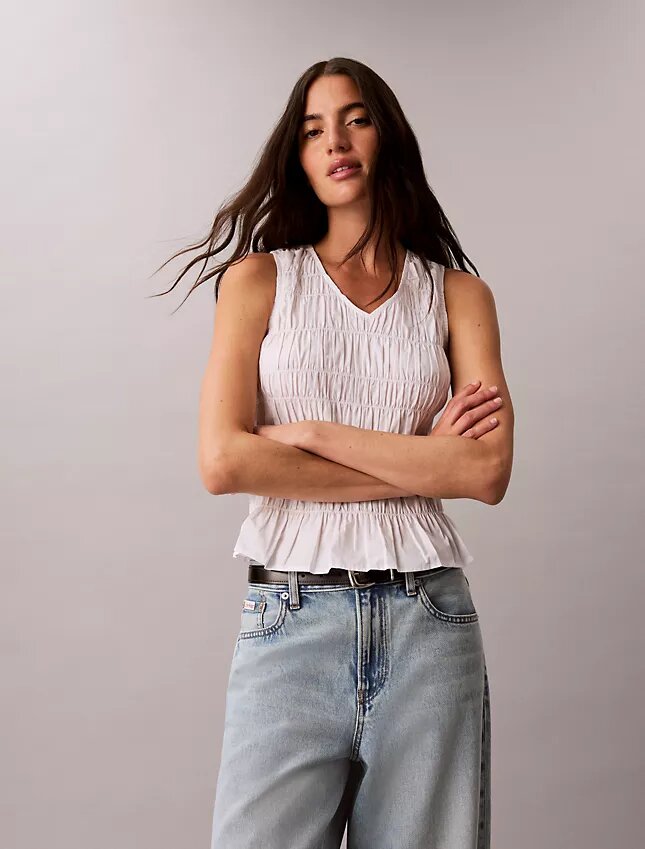 Cotton Poplin Sleeveless Top Cotton Poplin Sleeveless Top